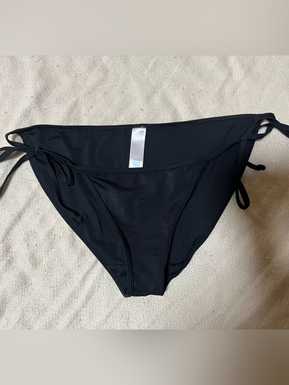Vintage PINK Victoria's Secret Black Bikini Bottom Size M